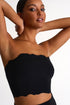 Scalloped Bandeau Top - 52447-26-800 02 / 800 Caviar / 75% POLYAMIDE, 25% ELASTANE
